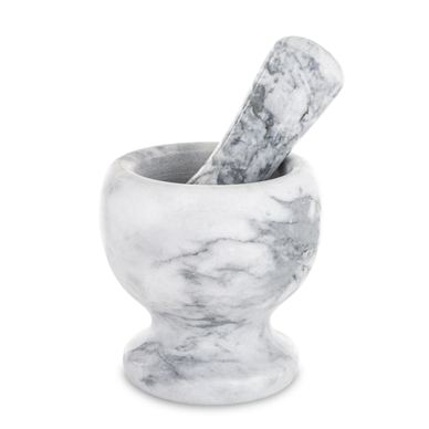 Mozár cu pistil din granit, gri, 10,5 cm