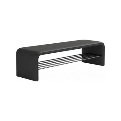 Bancheta din piele Black 150x35x42cm