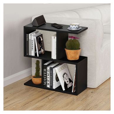 Помощна маса Homemania TopMebel от меламин в черен цвят 60x20x60cm