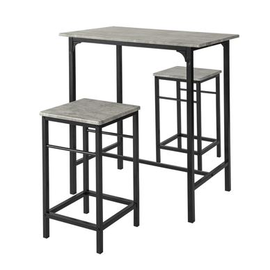 SoBuy OGT10-HG Barski stol s barskim stolicama, industrijski metal, 1 stol i 2 stolice