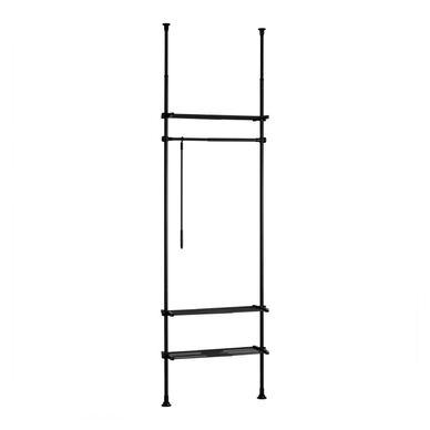 SoBuy KLS07-SCH Teleskopska omara z nastavitvijo višine, 160 cm, bela