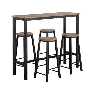 SoBuy Šank Set, Stol s 4 Stolića, Balkon, Industrijski