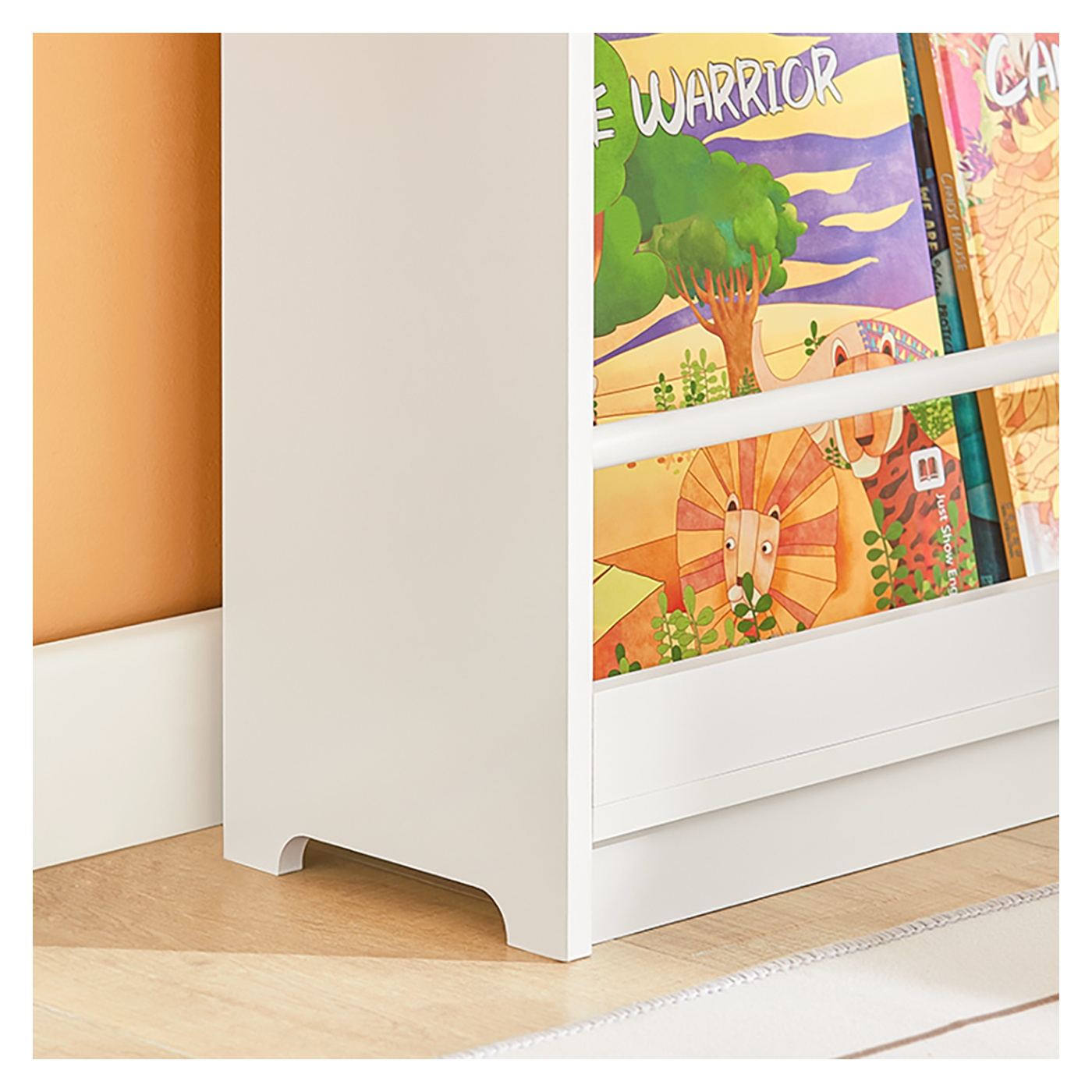 SoBuy KMB45-W Raft Alb pentru Copii cu Organizator - 7