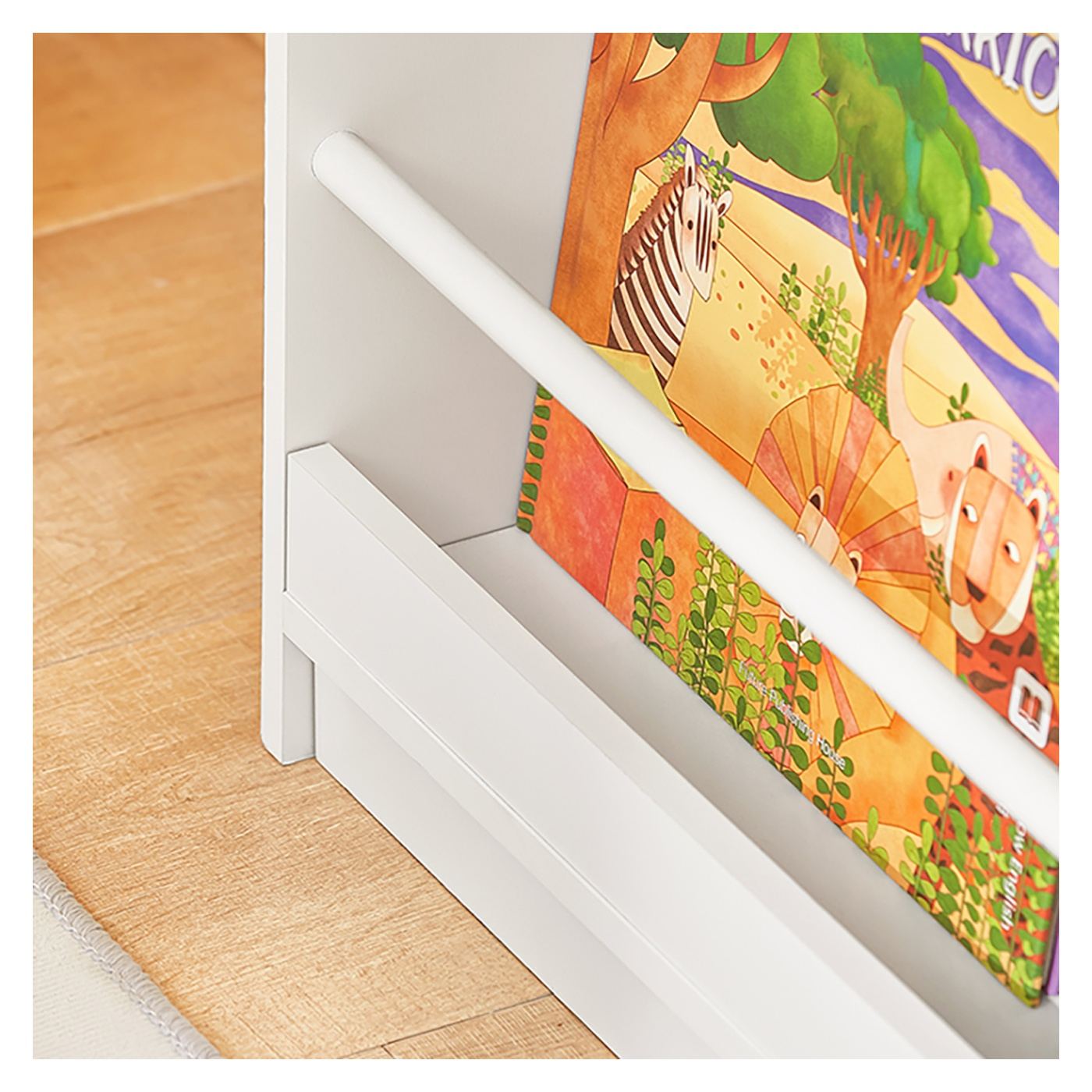 SoBuy KMB45-W Raft Alb pentru Copii cu Organizator - 9
