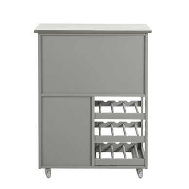 SoBuy Kuchynský vozík s policami a zásuvkou sivý 67x87x37 cm FKW45-HG