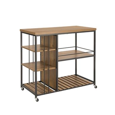 SoBuy Szerviz kocsi 5 polccal, kerekekkel, konyhába és bárba, 50 cm széles