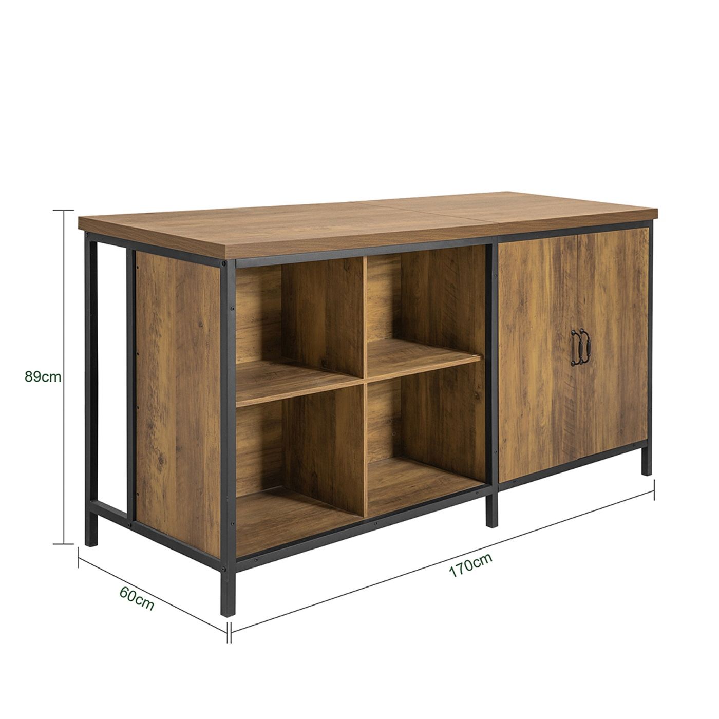 SoBuy KNL01-F Insulă de bucătărie cu dulapuri, 160x170x89 cm - 3