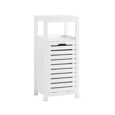 SoBuy Бяла Баня Шкаф с Една Врата 42x30x90см Функционален BZR67-W