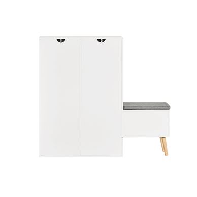 SoBuy Comodă pentru pantofi Albă Consolă Hol Bancă Cufăr FSR134