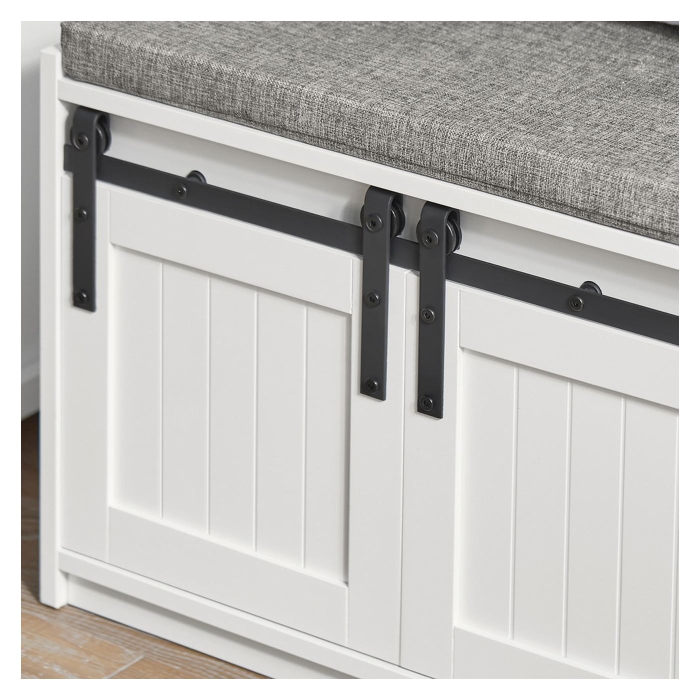 SoBuy Έπιπλο παπουτσιών 3 πορτών 120x45x35 εκ. για αποθήκευση στο διάδρομο - 5