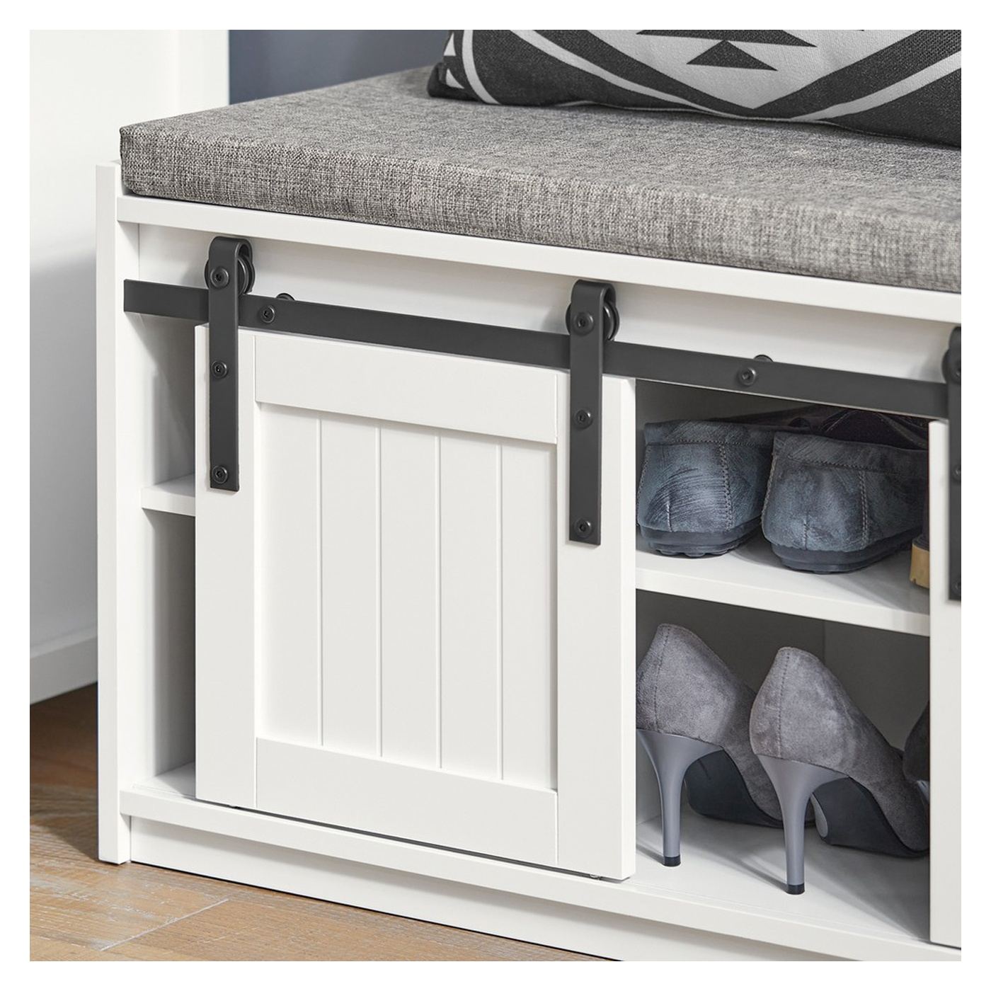 SoBuy Έπιπλο παπουτσιών 3 πορτών 120x45x35 εκ. για αποθήκευση στο διάδρομο - 8