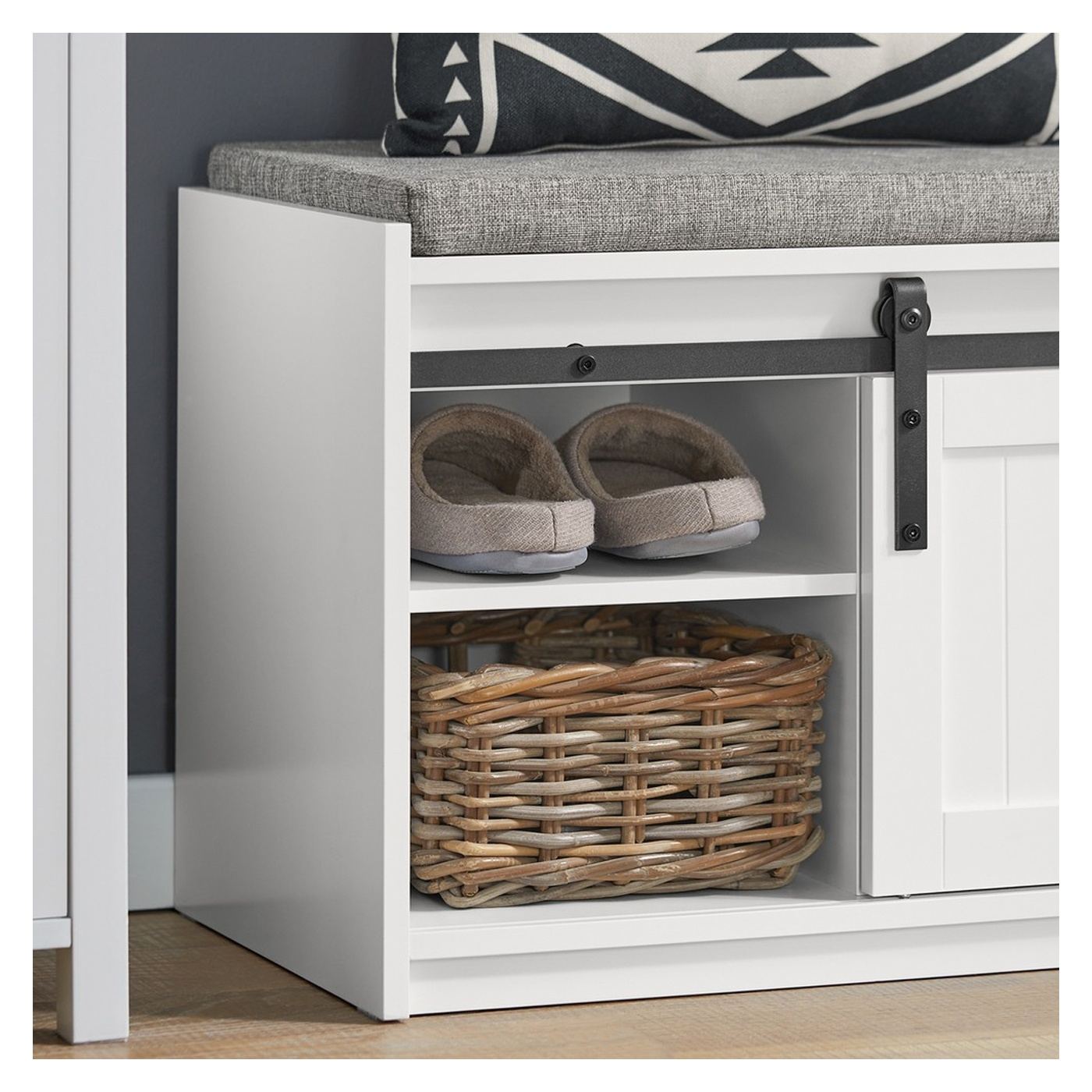 SoBuy Έπιπλο παπουτσιών 3 πορτών 120x45x35 εκ. για αποθήκευση στο διάδρομο - 10