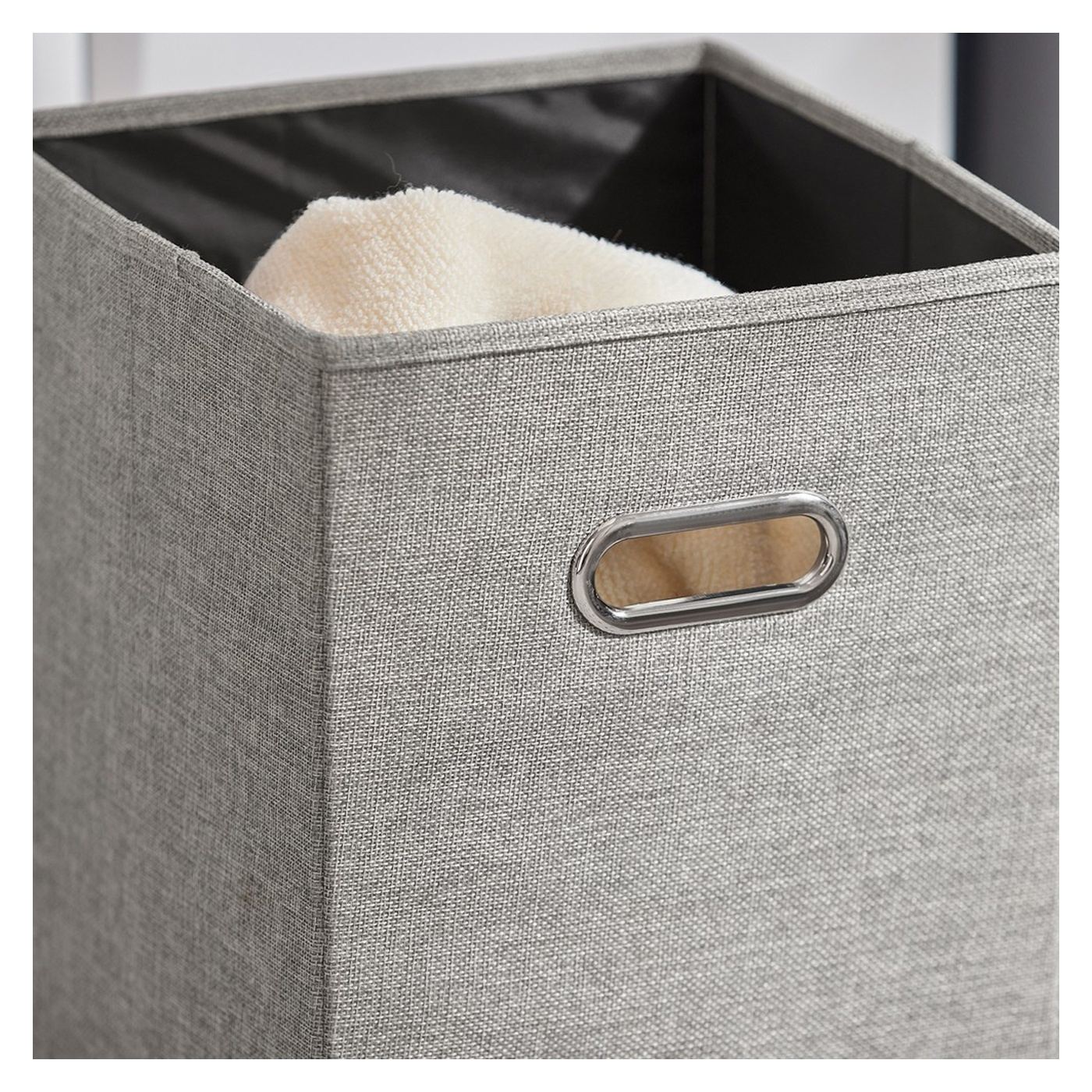 SoBuy Шкаф за баня с кош за пране Бял 34x90x30 см BZR93-W - 4