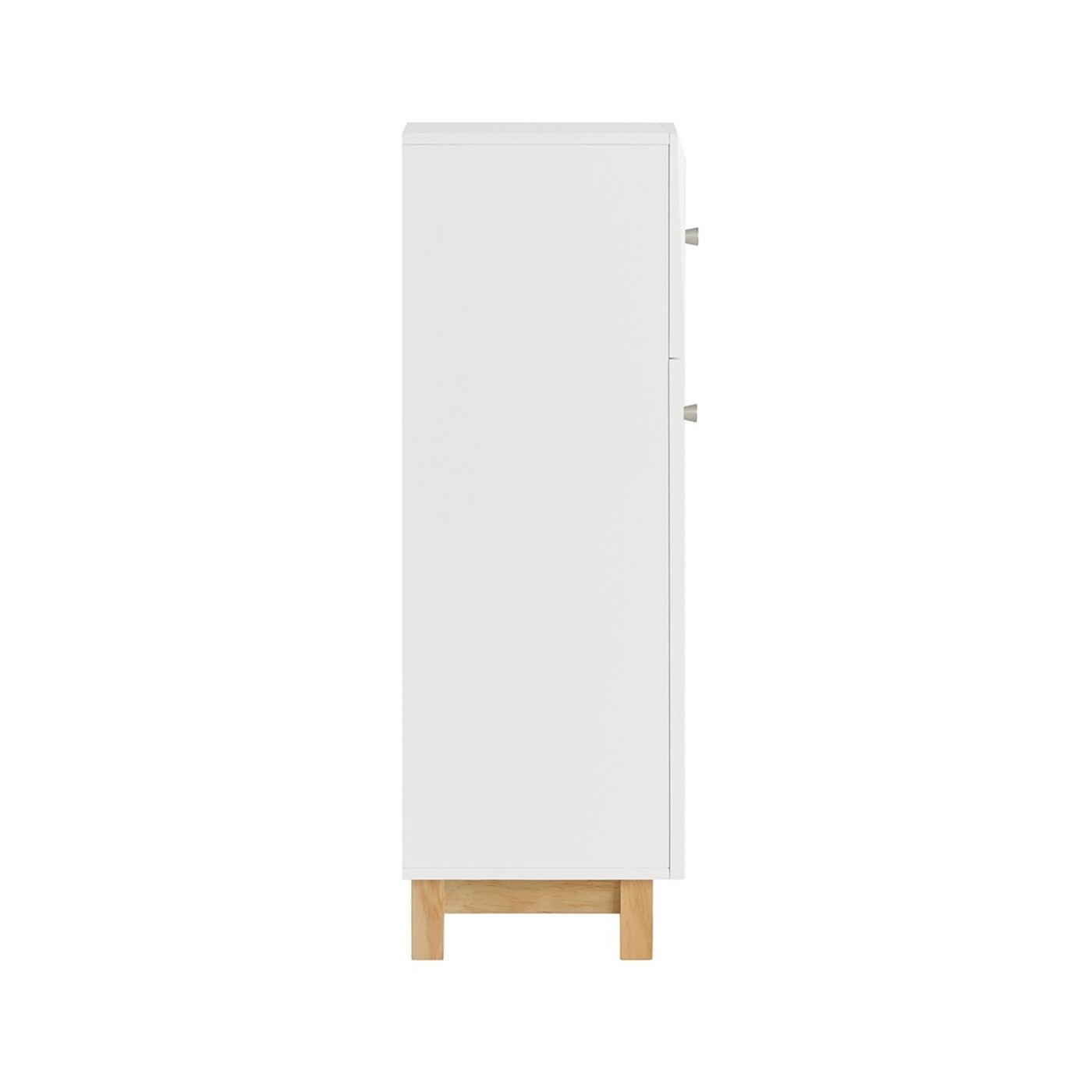 SoBuy Шкаф за баня с кош за пране Бял 34x90x30 см BZR93-W - 15