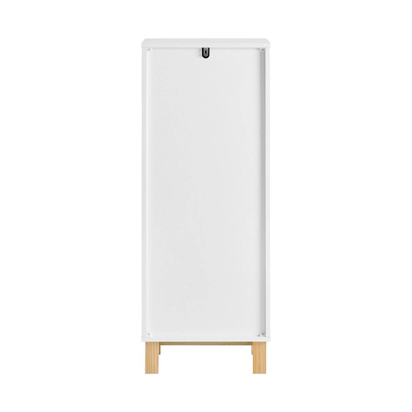 SoBuy Шкаф за баня с кош за пране Бял 34x90x30 см BZR93-W - 16