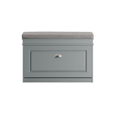 SoBuy Comodă pentru pantofi cu șezut, îngustă, gri, 24x75x51cm FSR82