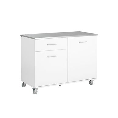 SoBuy Kuchyňský vozík na kolečkách, nerezová ocel, 120x56x90 cm FKW117-W