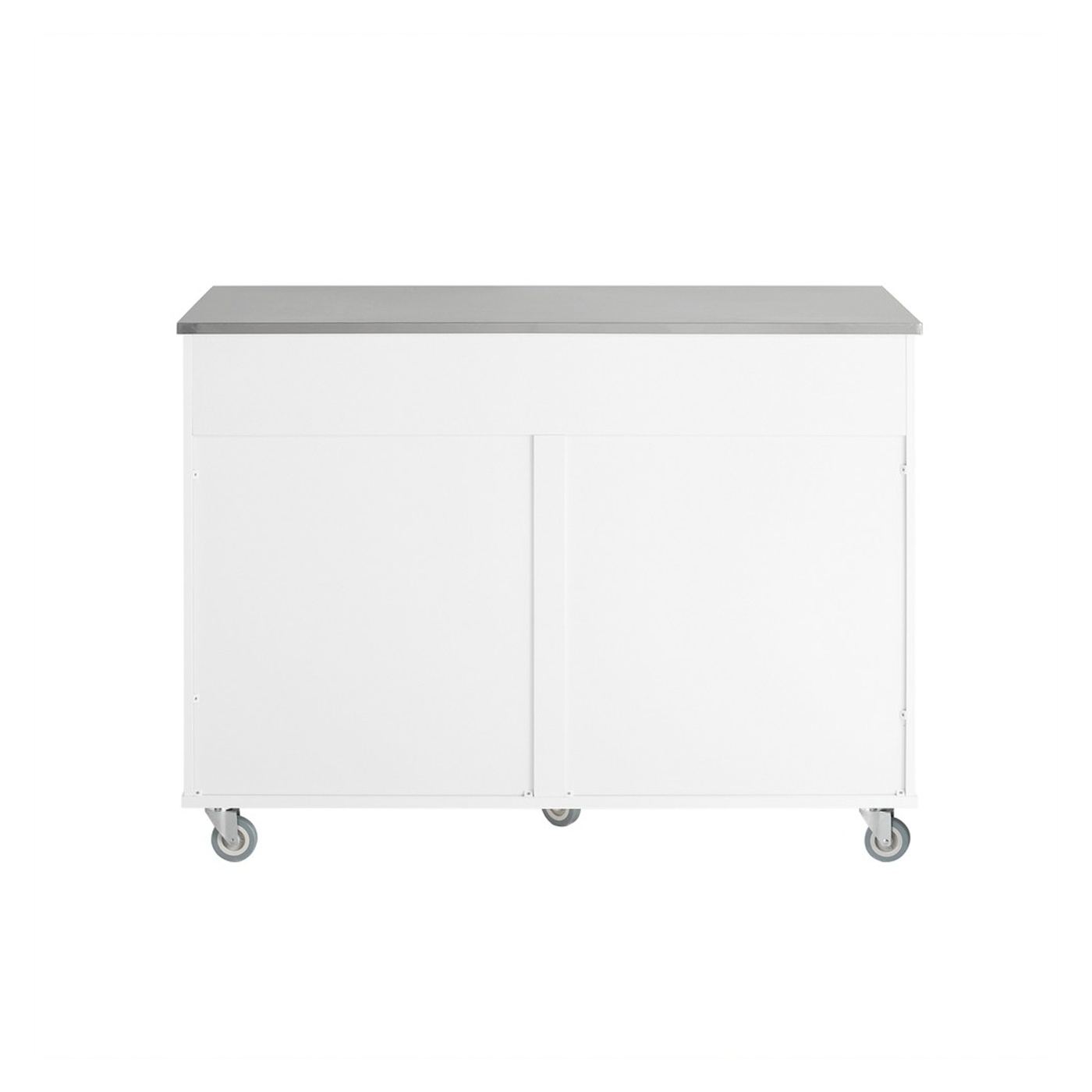 SoBuy Kuchyňský vozík na kolečkách, nerezová ocel, 120x56x90 cm FKW117-W - 16