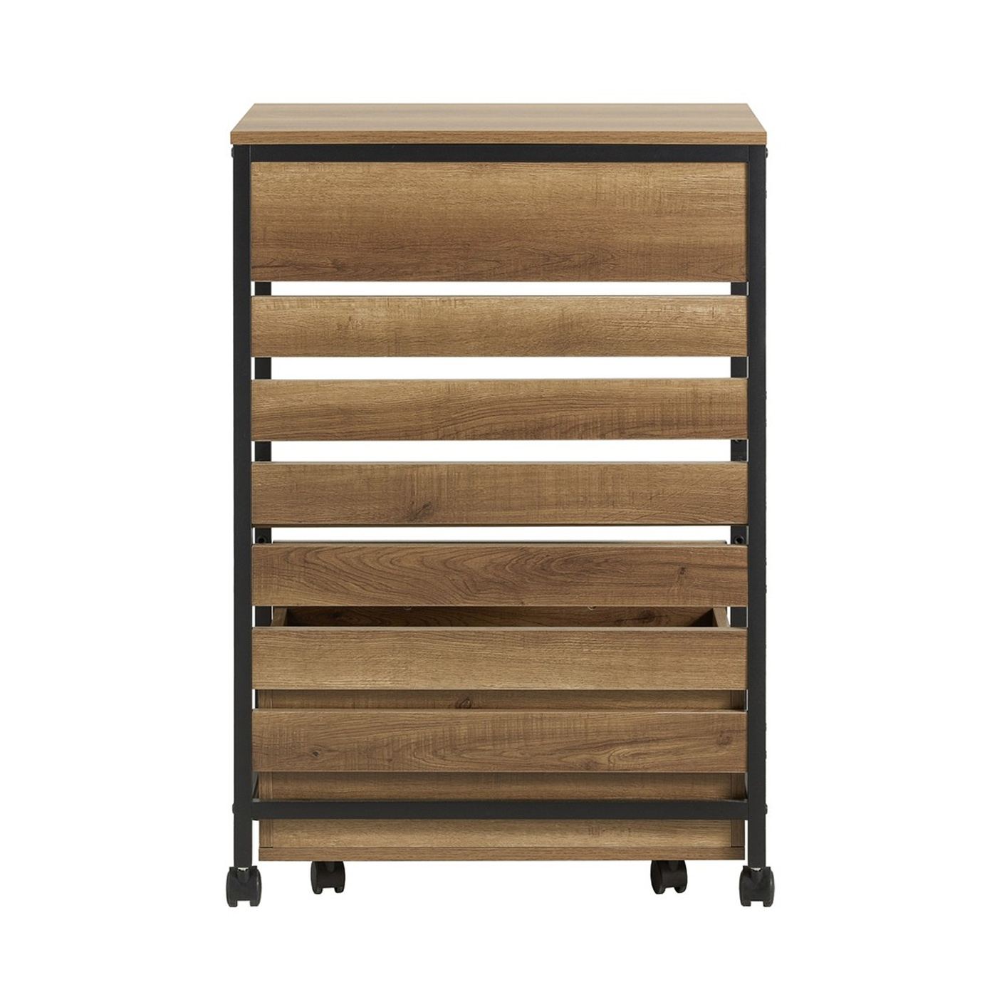 SoBuy Kuchyňský vozík Příborník 2 zásuvky Loft 45x60x90 cm FKW118-PF - 15