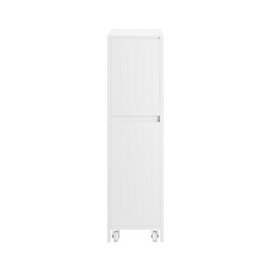 SoBuy BZR111-W Ντουλάπι μπάνιου για χαρτί υγείας με ροδάκια 20x60x75 εκ.