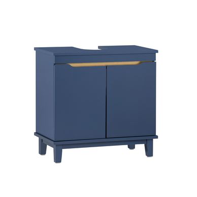 SoBuy Ozka kopalniška omarica pod umivalnik 60x59x30 cm temno modra BZR113-B