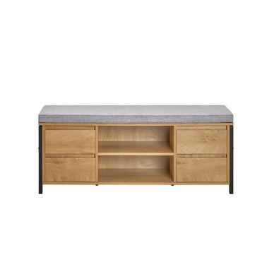 SoBuy Έπιπλο παπουτσιών με κάθισμα 110x45x35 εκ. 4 συρτάρια