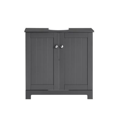 SoBuy BZR18-II-DG Ormarić ispod umivaonika 60x60x30 cm Siva & Srebrna Kupaonski namještaj