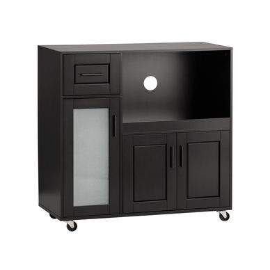 SoBuy FSB78-SCH Črna kuhinjska voziček 40x88,5x89 cm