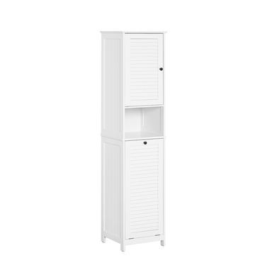 SoBuy Ozek kopalniški regal s košaro za perilo, bela, 40x170x38 cm
