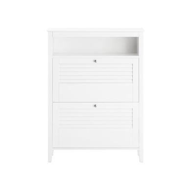 SoBuy Ormarić za cipele bijeli 80x108x25 cm s 2 preklopna vrata FSR152-W