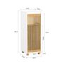 SoBuy Dulap de baie cu coș de rufe 32x33x85 cm Natural BZR126-W thumbnail 3