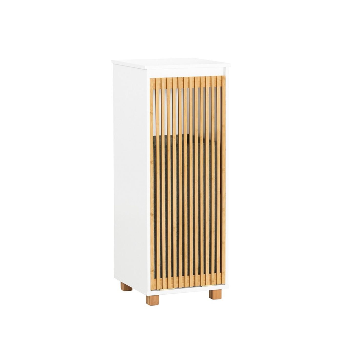 SoBuy Dulap de baie cu coș de rufe 32x33x85 cm Natural BZR126-W - 13