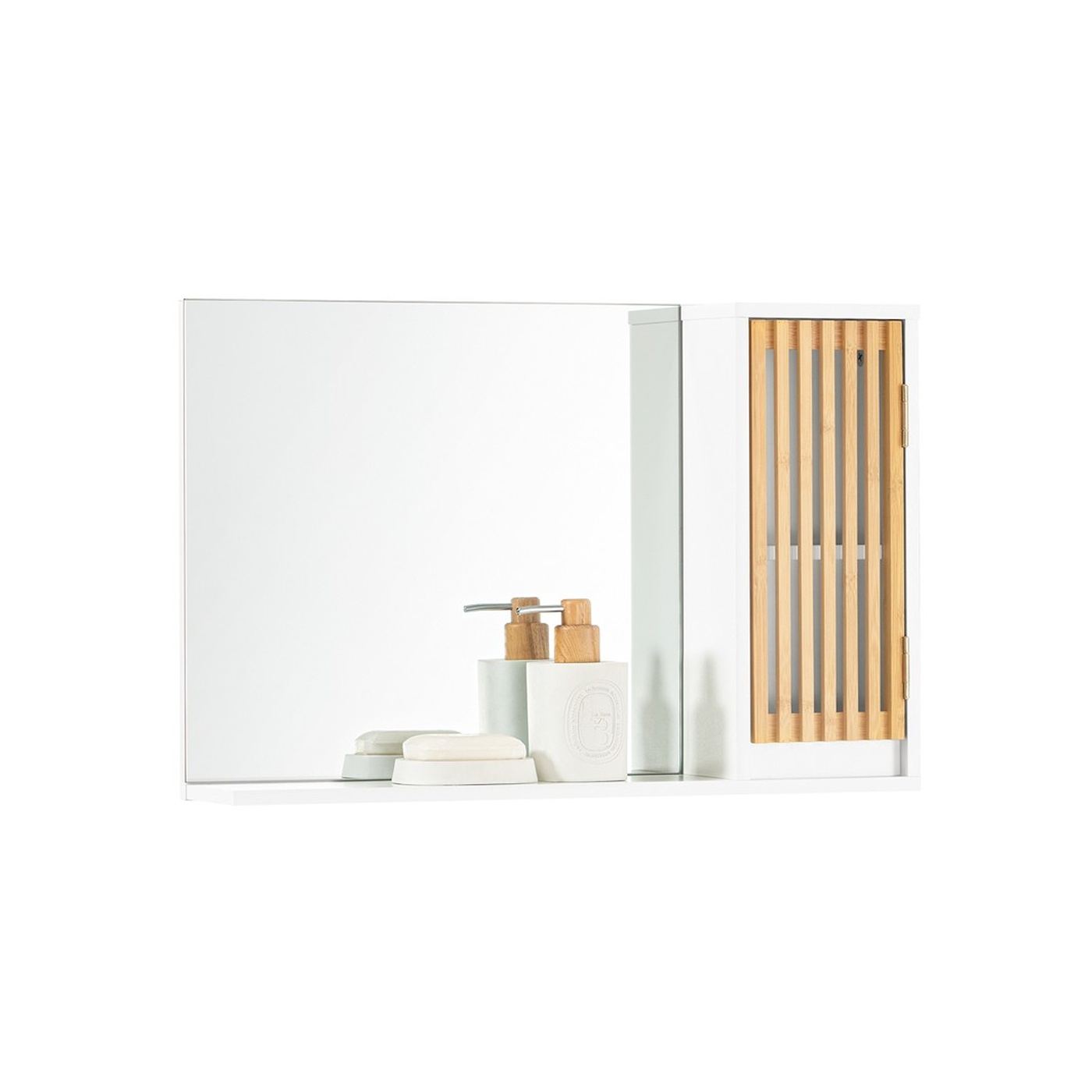 SoBuy Zidni ormarić bijeli 60x40x12 cm Rustik BZR128-W - 10