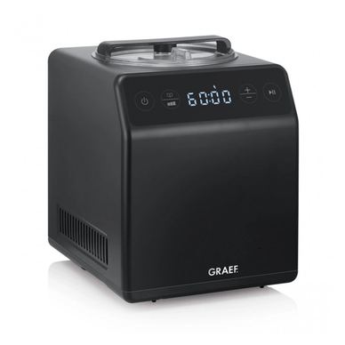 Μηχανή παγωτού 2 σε 1 Graef IM706, 180W, 2 L, 4 προγράμματα, Από -18°C έως -35°C, Αισθητήρια οθόνη, Μαύρο