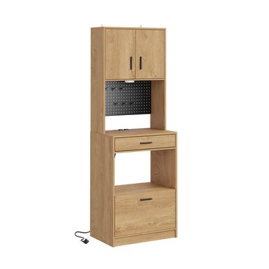 SoBuy Dulap Înalt de Bucătărie Stejar Deschis 60x40x170 cm