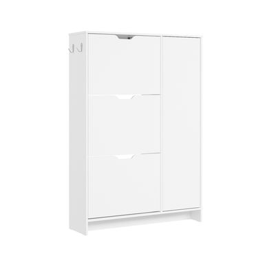 SoBuy Cipős szekrény fehér 3 fiókkal 84x24x121 cm FSR220-W