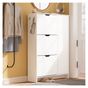 SoBuy Comodă pentru pantofi Alb cu 3 sertare 84x24x121 cm FSR220-W thumbnail 2