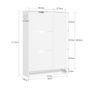 SoBuy Comodă pentru pantofi Alb cu 3 sertare 84x24x121 cm FSR220-W thumbnail 3
