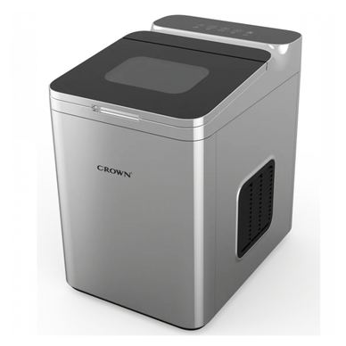 Ледогенератор Crown ICM-625S, 112W, 12 кг/24 ч, 1.5 л, 2 размера, Самопочистване, R600a, Индикатори, Инокс