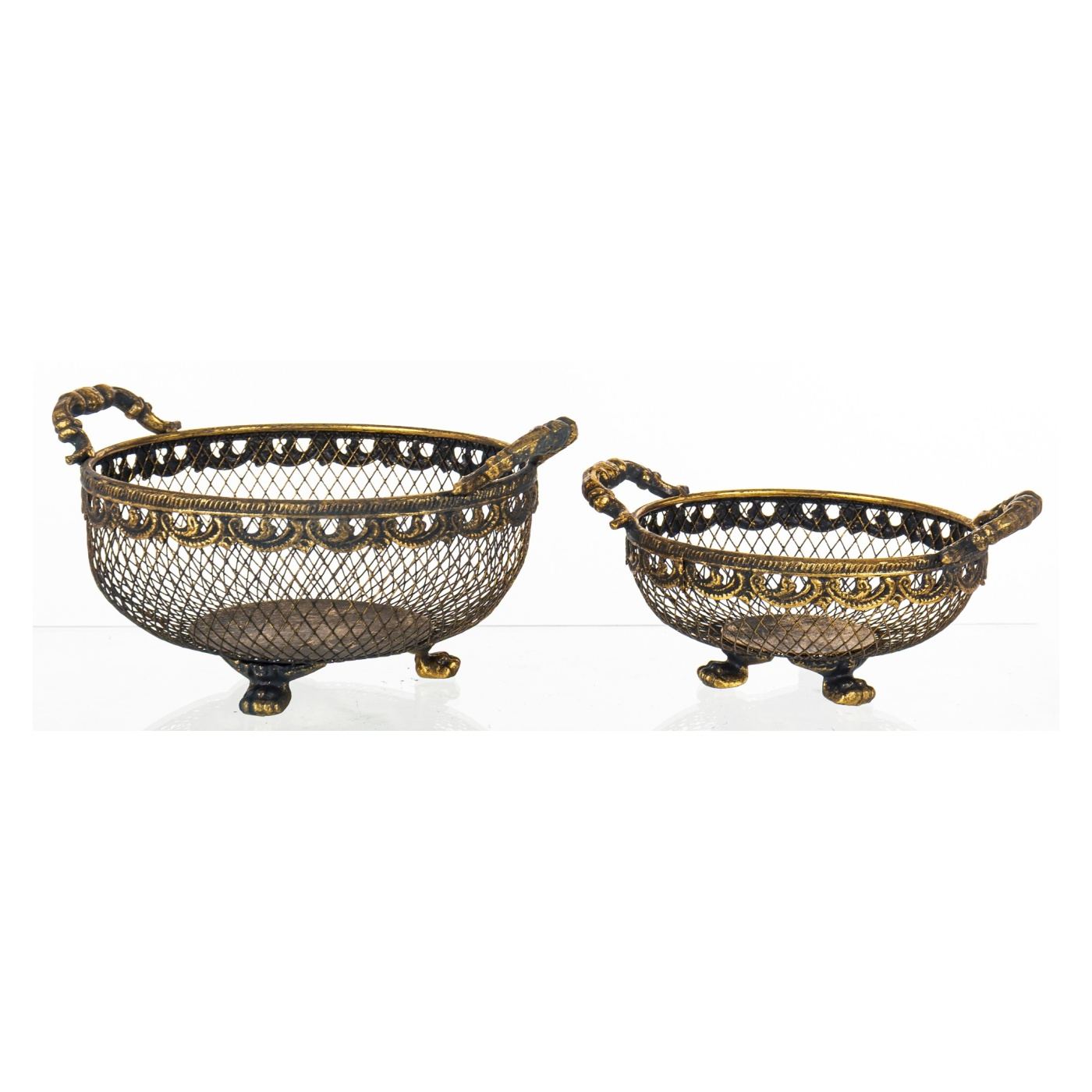 Μεταλλικό καλάθι με χερούλια, 12,5x24x20 εκ. - 4
