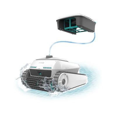 Robot curatare piscina smart fara fir, Cecotec, Conga Pooldroid 10000, navigatie integrata, alb