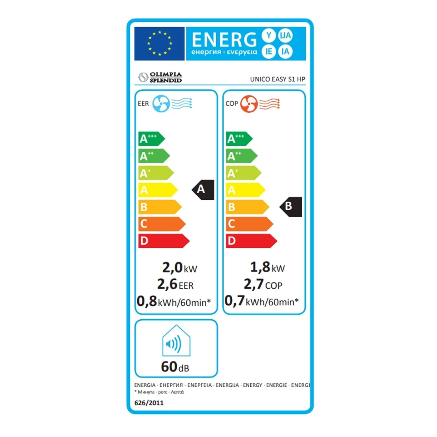 Jednostavni uređaj za klimatizaciju Unico Easy S1 HP, funkcija grijanja i hlađenja, 8000 BTU, bijela - 5