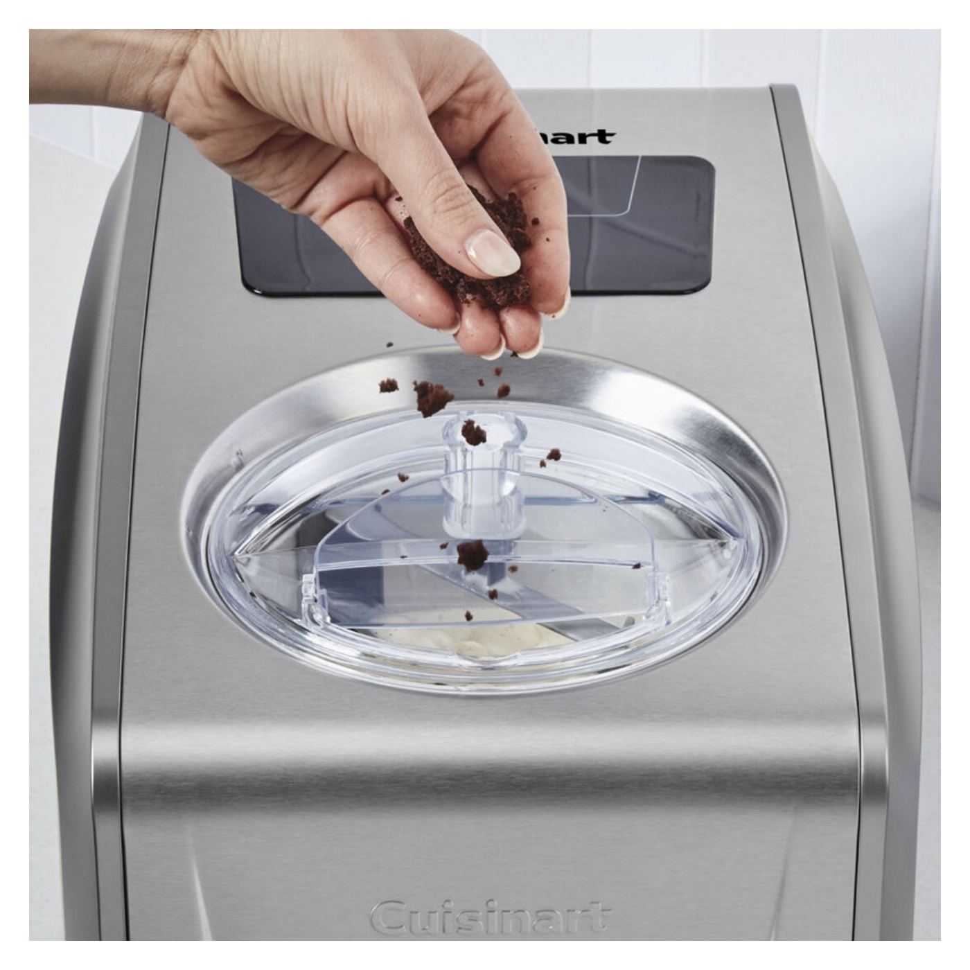 Μηχανή παγωτού Cuisinart Freeze Ease Pro ICE150E, 150W, 1.5 L, 3 βαθμίδες, 4 προγράμματα, Συμπιεστής, Ανοξείδωτο ατσάλι - 4