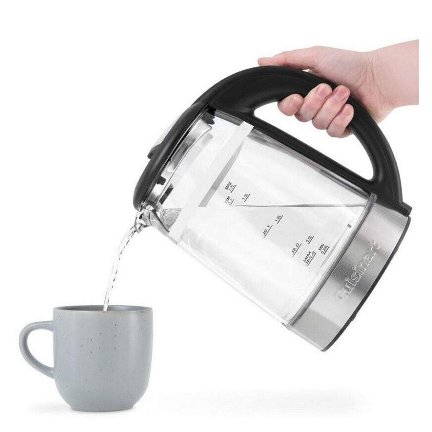 Cuisinart GK19E Ηλεκτρικός Βραστήρας Διπλού Τοιχώματος από Γυαλί, 3000W, 1.7L, 50-100°C, Βάση 360°, Έλεγχος αφής, Φίλτρο, Ένδειξ - 5