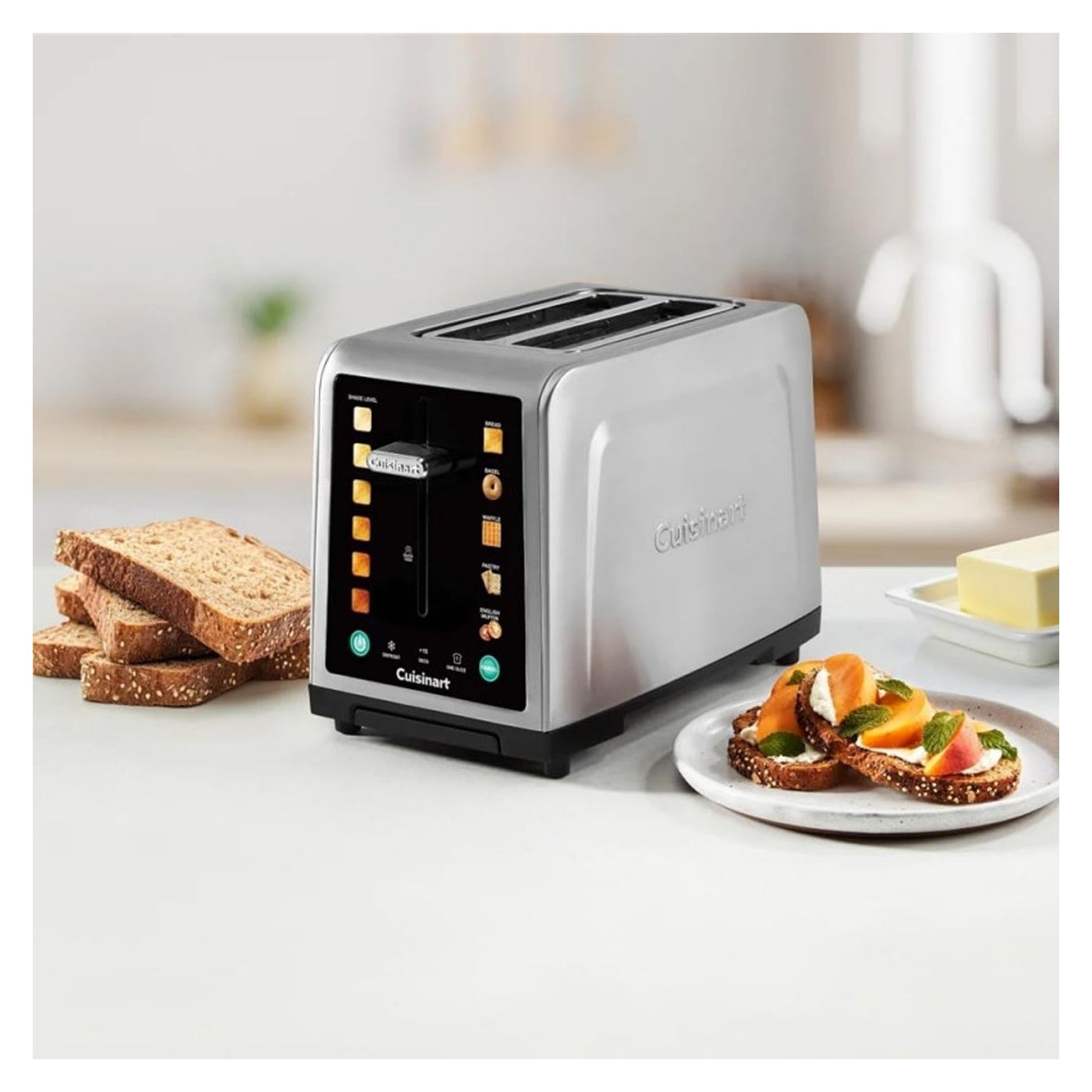 Φρυγανιέρα Cuisinart SimpliTouch XL 1000W 2 θέσεων, 6 Επίπεδα Ψησίματος, 5 Προγράμματα, Έλεγχος αφής, Αυτόματη κεντράρισμα, Ανοξ - 2