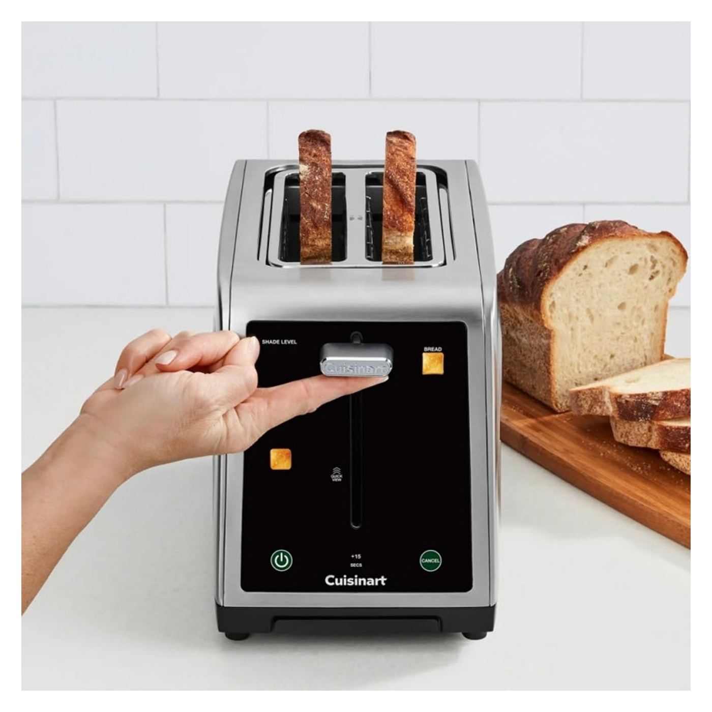 Φρυγανιέρα Cuisinart SimpliTouch XL 1000W 2 θέσεων, 6 Επίπεδα Ψησίματος, 5 Προγράμματα, Έλεγχος αφής, Αυτόματη κεντράρισμα, Ανοξ - 4