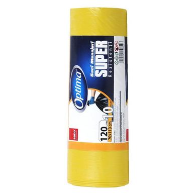 Saci menajeri Sano Optima 120L, galbeni, 10 saci/rola