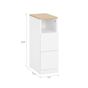 SoBuy 2 beli nočni omarici z 2 predaloma 35x20x60 cm FBT149-WNx2 thumbnail 3