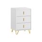 SoBuy Σετ 2 Λευκά Κομοδίνα με 3 Συρτάρια 40x36x63 cm FBT115-L-Wx2 thumbnail 3