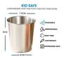 Комплект от 6 чаши Pufo Drink от неръждаема стомана, 500 мл, за многократна употреба, за напитки, къмпинг и пикник, сребрист thumbnail 3